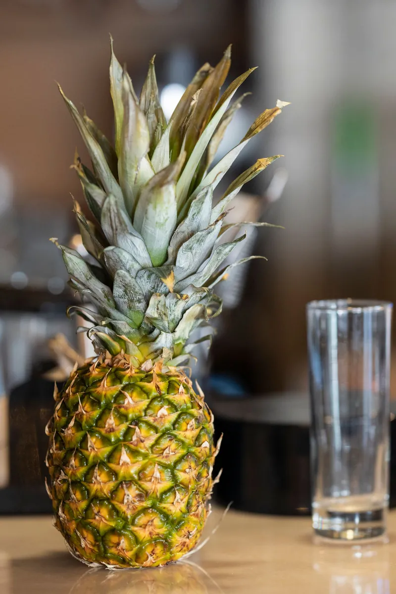 Fresh pineapple at peak spring season in fruit season chart